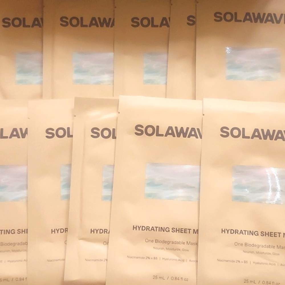 LOT OF 10 solawave sheet masks